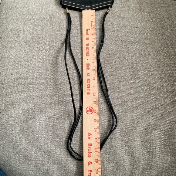 ✨Vintage Gucci Black Leather Shoulder Evening Bag Gold Accent EUC Stunning! - Picture 14 of 16